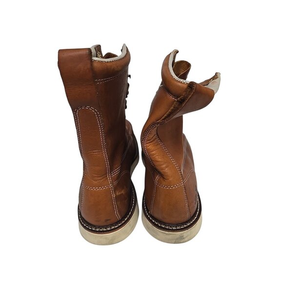 Thorogood Men's 8" Steel Toe Wedge Sole Work Boot U.S.A. 804-4208 Tobacco 14D - Picture 3 of 7